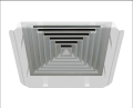 Экран Кватро-В 250х250 мм для вентиляционной решетки (диффузора). Крепление за внутренние ребра вентиляционной решетки
