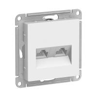 Розетка компьютерная RJ-45 с/у Atlasdesign ATN000185, 2 гнезда, белая