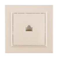 Розетка компьютерная RJ-45 с/у Минск ERK01-035-20, 1 гнездо, бежевая