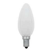 Лампа накаливания E14, свеча, 60Вт, 230В, матовая