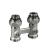 Комплект для радиаторов с нижним подключением: клапан LV-KB 20 + TR 84, 3/4 Угловой Ридан 013G7225R