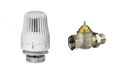 Комплект для однотрубной системы отопления: клапан TR-G Ду15 прямой и TR 84 комплект терморегулятор Ридан 013G2184R