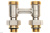 Комплект для радиаторов с нижним подключением: клапан LV-KB 15 + TR 84, 1/2 Прямой Ридан 013G7222R
