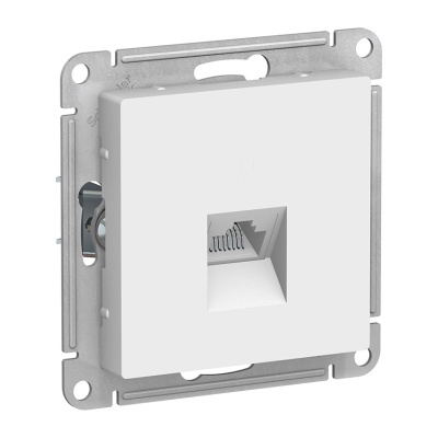 Розетка компьютерная RJ-45 с/у Atlasdesign ATN000183, 1 гнездо, белая