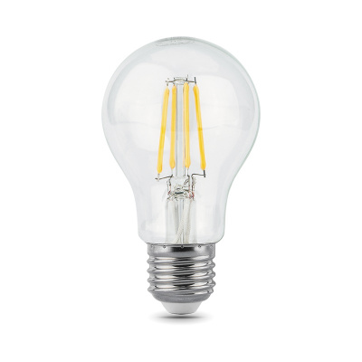 Лампа филаментная Gauss Black LED E27, груша, 10Вт, 2700К, теплый свет