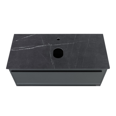 Столешница La Fenice Granite Black Olive Light Lappato 80 см, черная